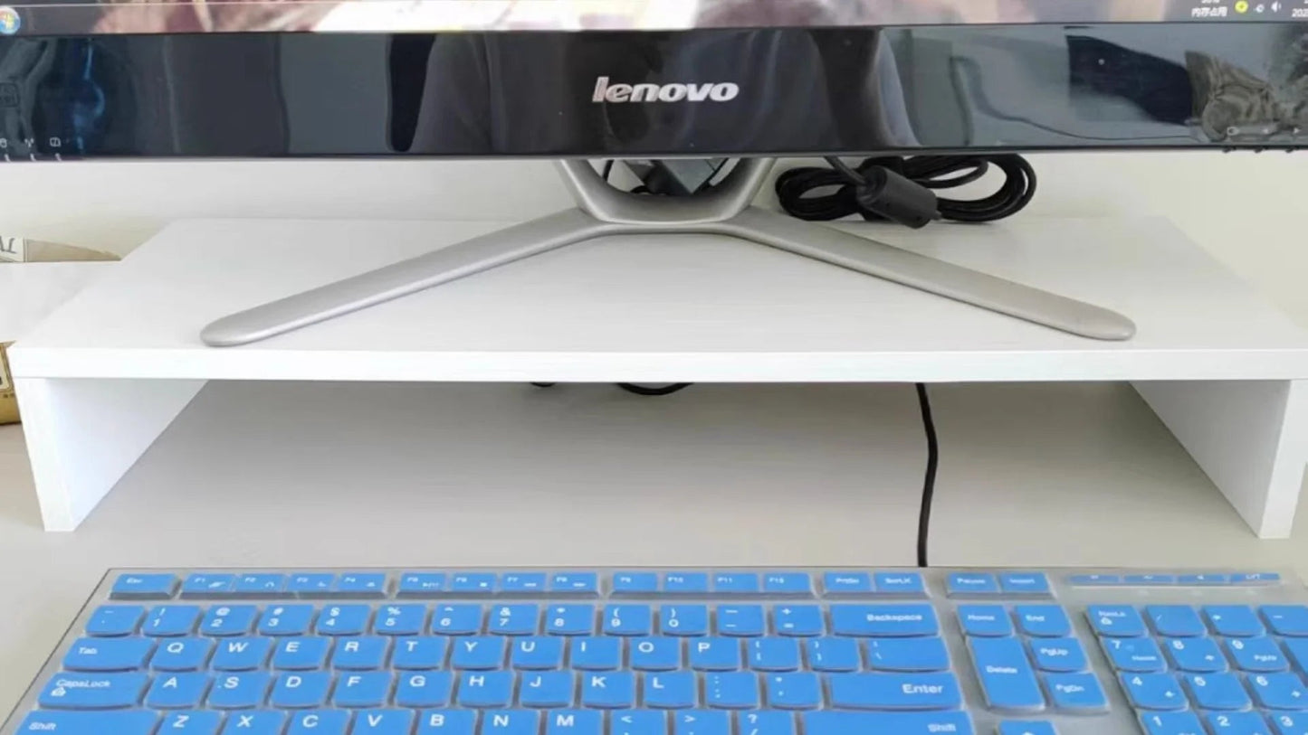 Desktop Computer Taller Stand Office Desktop Shelf Monitor Screen Storage Base Notes - Smoothy Home