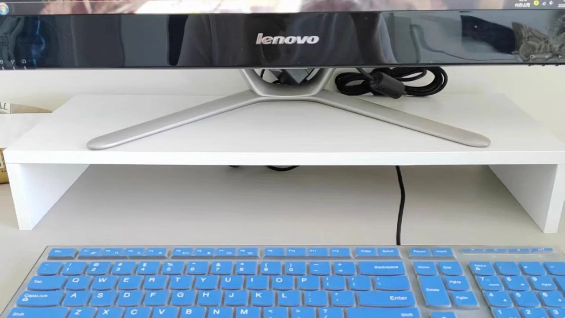 Desktop Computer Taller Stand Office Desktop Shelf Monitor Screen Storage Base Notes - Smoothy Home