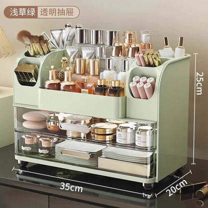 Desktop cosmetics storage box, makeup box, high-end dressing table, skincare product sorting box, dressing table storage rack - Smoothy Home