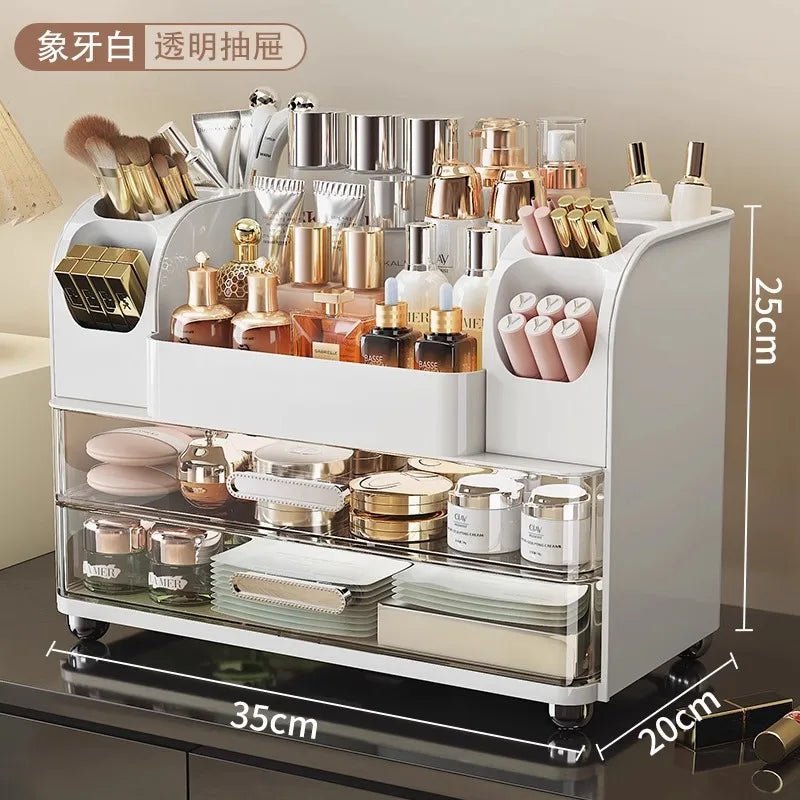 Desktop cosmetics storage box, makeup box, high-end dressing table, skincare product sorting box, dressing table storage rack - Smoothy Home
