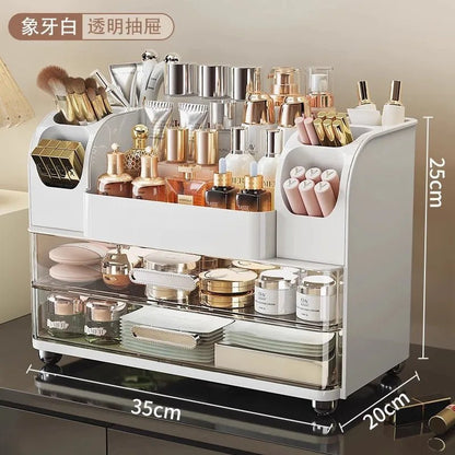 Desktop cosmetics storage box, makeup box, high-end dressing table, skincare product sorting box, dressing table storage rack - Smoothy Home