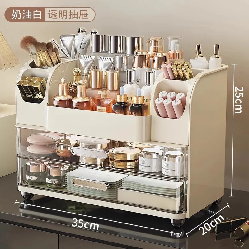 Desktop cosmetics storage box, makeup box, high-end dressing table, skincare product sorting box, dressing table storage rack - Smoothy Home