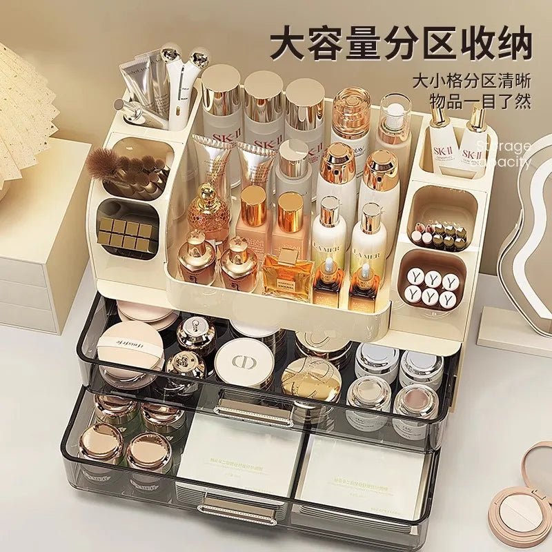 Desktop cosmetics storage box, makeup box, high-end dressing table, skincare product sorting box, dressing table storage rack - Smoothy Home