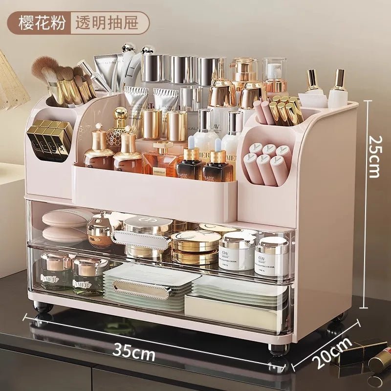Desktop cosmetics storage box, makeup box, high-end dressing table, skincare product sorting box, dressing table storage rack - Smoothy Home