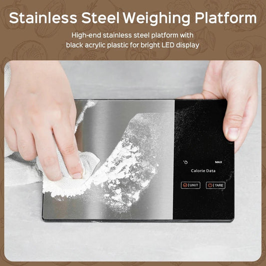 Digital Kitchen Scale 5kg Smart Food Scale Calories Calculator Nutrition Stainless Steel Kitchen Scale Smart Scale Kitchen Tool - Smoothy Home