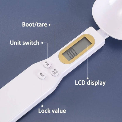 Digital Measuring Spoon 500g 0.5g LCD Electronic Kitchen Scale Food Spoon Scale Mini Kitchen Tool For Milk Coffee Sugar Scale - Smoothy Home