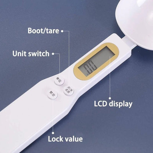 Digital Measuring Spoon 500g 0.5g LCD Electronic Kitchen Scale Food Spoon Scale Mini Kitchen Tool For Milk Coffee Sugar Scale - Smoothy Home