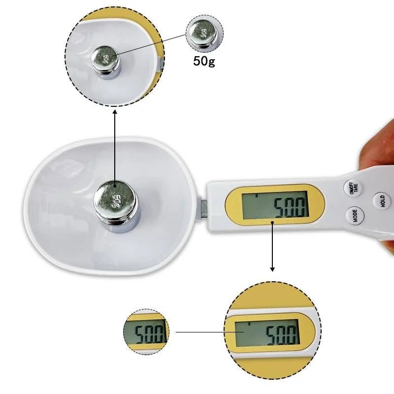Digital Measuring Spoon 500g 0.5g LCD Electronic Kitchen Scale Food Spoon Scale Mini Kitchen Tool For Milk Coffee Sugar Scale - Smoothy Home