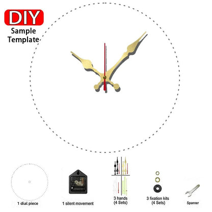 DIY 2D Flat Chinese Landscape Wooden Round Silent Hanging Wall Clock, Suitable For Living Room, Office, Study Room, Bedroom, Home - Smoothy Home