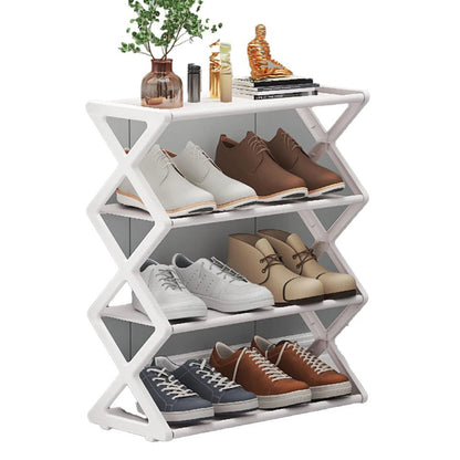 Dorm Room Storage Entryway Organization Ladder Shoe Rack Shoe Organizer X-shaped Shoe Organizer Organized Footwear Storage - Smoothy Home