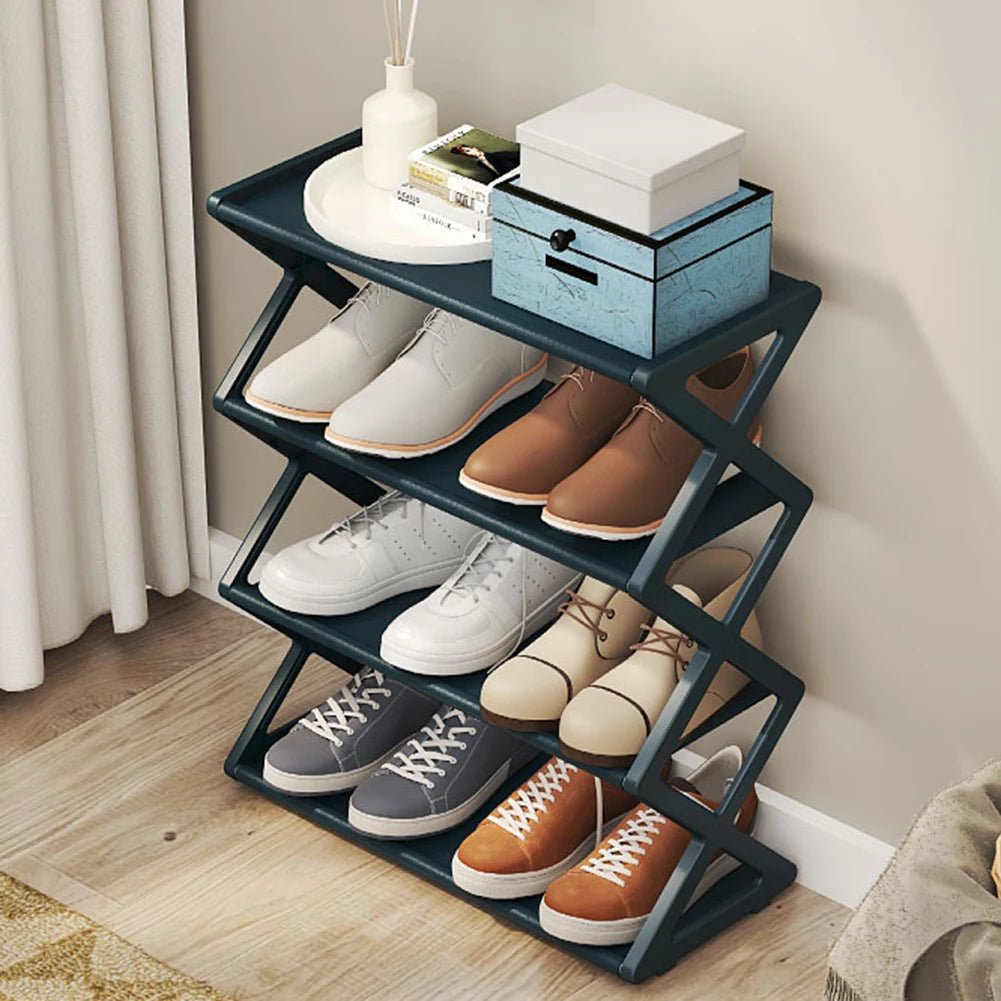 Dorm Room Storage Entryway Organization Ladder Shoe Rack Shoe Organizer X-shaped Shoe Organizer Organized Footwear Storage - Smoothy Home