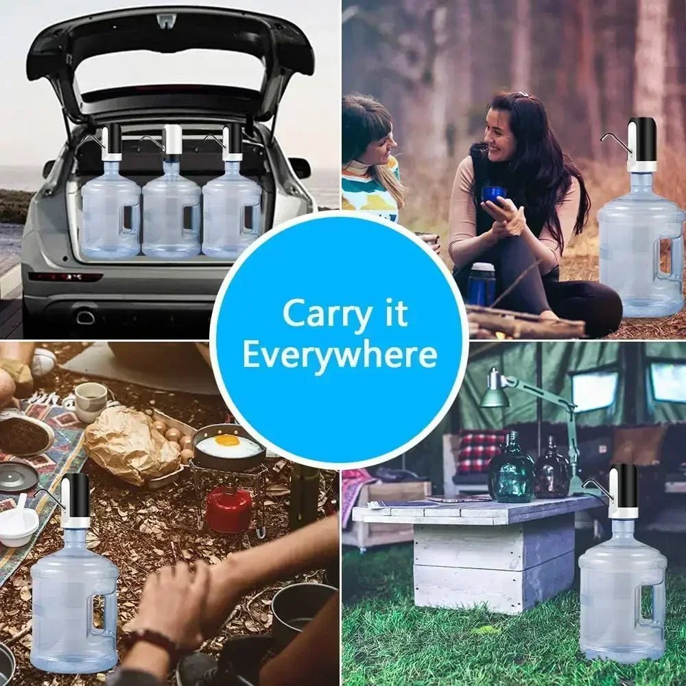 Drinking fountain Electric Portable Water Pump Dispenser USB Charging Automatic Drinking Bottle Switch Silent Touch 19 liters - Smoothy Home