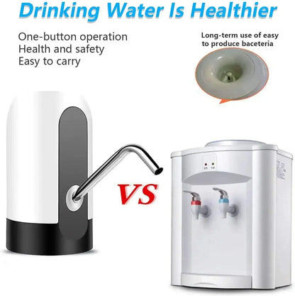 Drinking fountain Electric Portable Water Pump Dispenser USB Charging Automatic Drinking Bottle Switch Silent Touch 19 liters - Smoothy Home