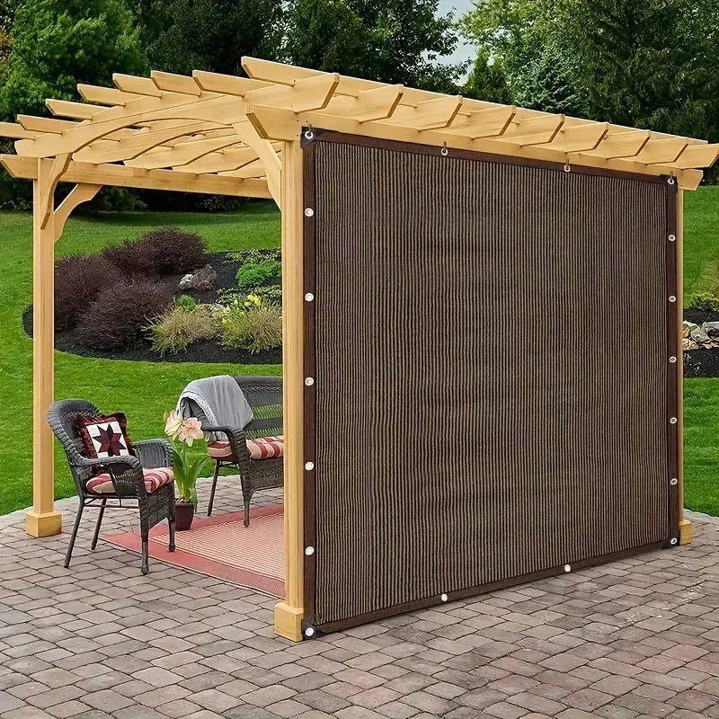 Durable Brown UV Protection Canopy Outdoor Sun Shade Net for Garden Patio Plant Sunshade Sail Greenhouse Outdoor Pavilion - Smoothy Home