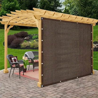 Durable Brown UV Protection Canopy Outdoor Sun Shade Net for Garden Patio Plant Sunshade Sail Greenhouse Outdoor Pavilion - Smoothy Home
