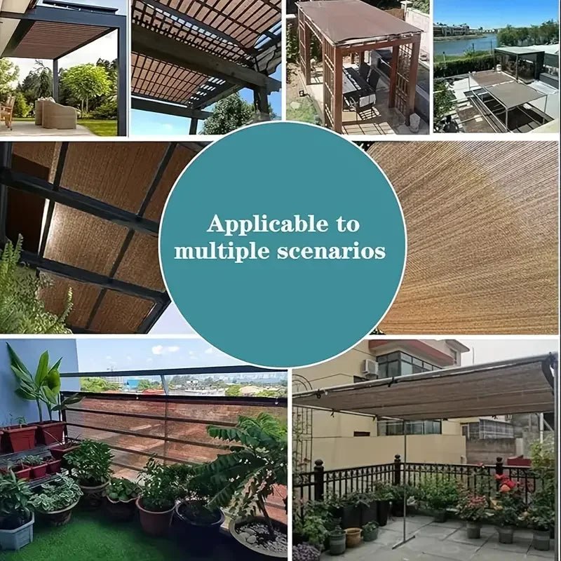 Durable Brown UV Protection Canopy Outdoor Sun Shade Net for Garden Patio Plant Sunshade Sail Greenhouse Outdoor Pavilion - Smoothy Home