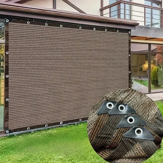 Durable Brown UV Protection Canopy Outdoor Sun Shade Net for Garden Patio Plant Sunshade Sail Greenhouse Outdoor Pavilion - Smoothy Home