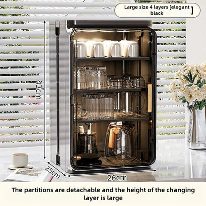 Dustproof Cup Storage Rack Desktop Tea Cup Holder Water Cups Holder Tea Set Storage Box Coffee Mug organizer - Smoothy Home