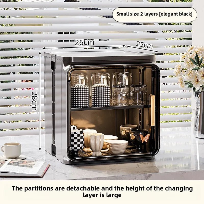 Dustproof Cup Storage Rack Desktop Tea Cup Holder Water Cups Holder Tea Set Storage Box Coffee Mug organizer - Smoothy Home