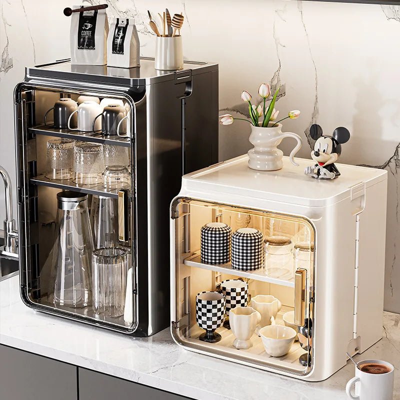 Dustproof Cup Storage Rack Desktop Tea Cup Holder Water Cups Holder Tea Set Storage Box Coffee Mug organizer - Smoothy Home