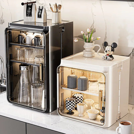 Dustproof Cup Storage Rack Desktop Tea Cup Holder Water Cups Holder Tea Set Storage Box Coffee Mug organizer - Smoothy Home
