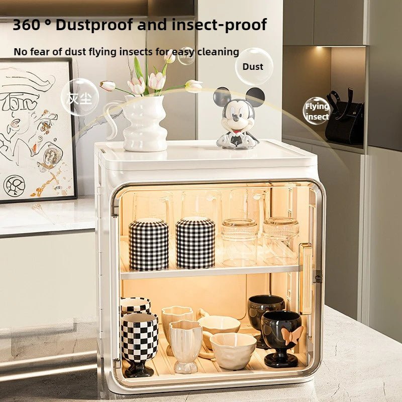 Dustproof Cup Storage Rack Desktop Tea Cup Holder Water Cups Holder Tea Set Storage Box Coffee Mug organizer - Smoothy Home