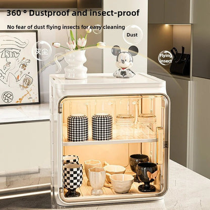 Dustproof Cup Storage Rack Desktop Tea Cup Holder Water Cups Holder Tea Set Storage Box Coffee Mug organizer - Smoothy Home