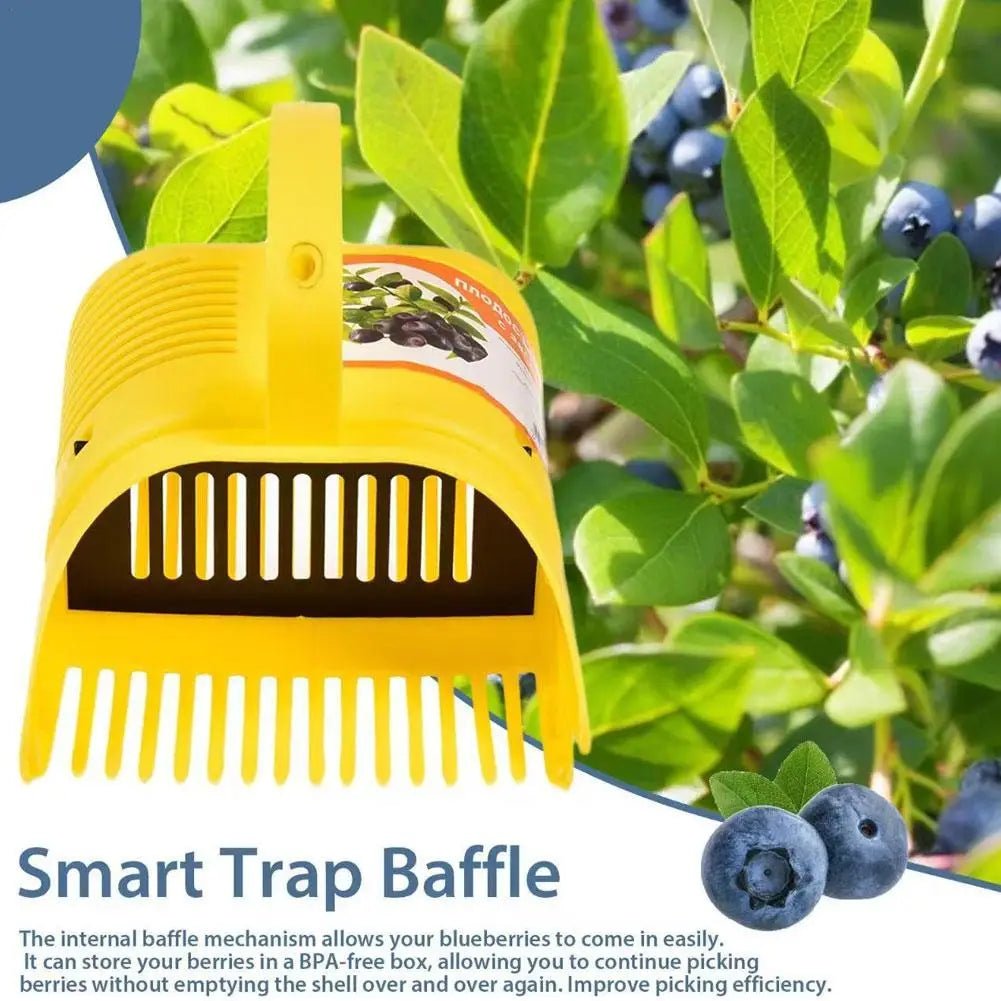 Easy-Grip Blueberry Picker Tool With Comb Teeth Portable Lightweight Handle Large Capacity Fruit Harvest Season Garden Tool - Smoothy Home