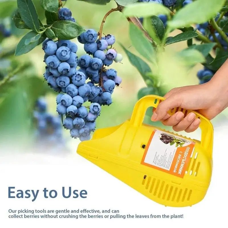 Easy-Grip Blueberry Picker Tool With Comb Teeth Portable Lightweight Handle Large Capacity Fruit Harvest Season Garden Tool - Smoothy Home