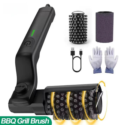 Electric BBQ Grill Brush 180° Adjustable Stainless Steel Brush Head Grill Cleaning Brush for Outdoor Grilling and Kitchen Grates - Smoothy Home