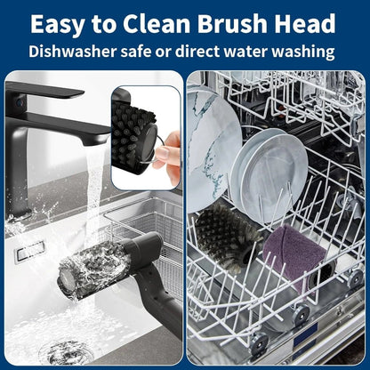 Electric BBQ Grill Brush 180° Adjustable Stainless Steel Brush Head Grill Cleaning Brush for Outdoor Grilling and Kitchen Grates - Smoothy Home
