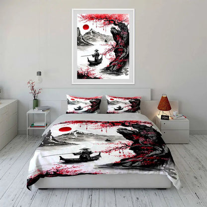 Elegant Plum Blossom Bedding Set - Smoothy Home