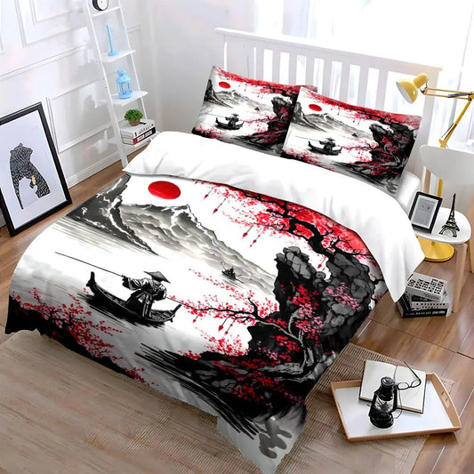 Elegant Plum Blossom Bedding Set - Smoothy Home