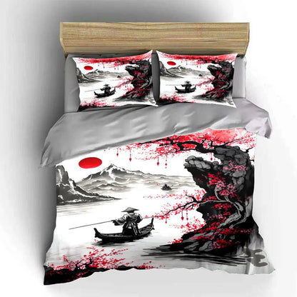 Elegant Plum Blossom Bedding Set - Smoothy Home