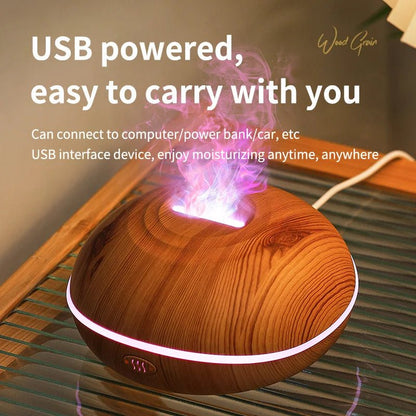 Flame Aroma Oil Humidifier - Smoothy Home