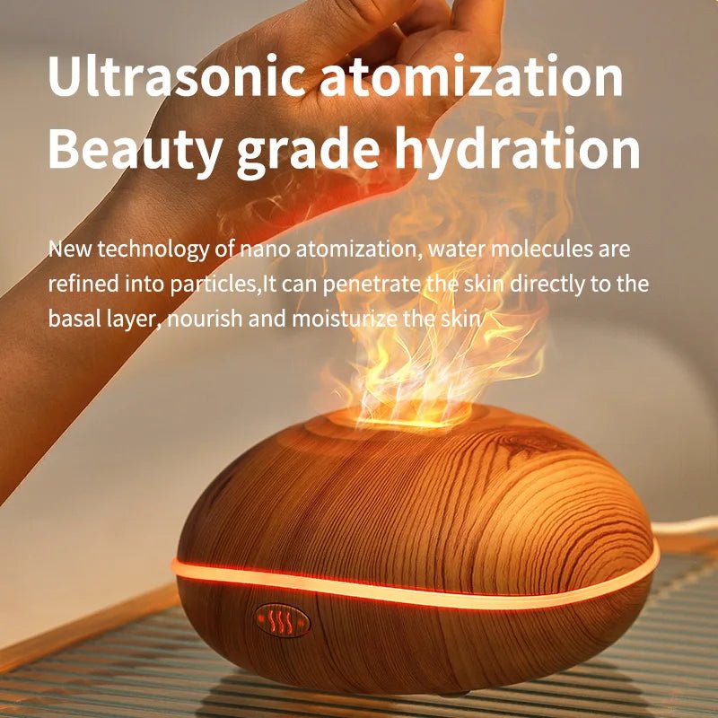 Flame Aroma Oil Humidifier - Smoothy Home