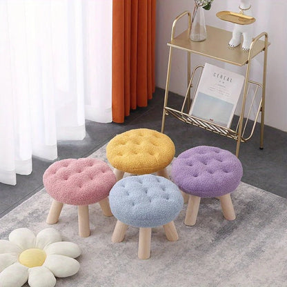 Flower Stool, Footstool, Shoe Changing Stool, Sofa, Coffee Table, Low Stool, Small Round Stool, Living Room, Bedroom - Smoothy Home