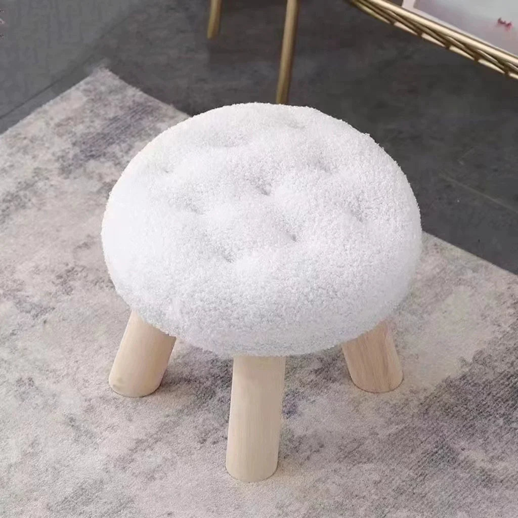 Flower Stool, Footstool, Shoe Changing Stool, Sofa, Coffee Table, Low Stool, Small Round Stool, Living Room, Bedroom - Smoothy Home