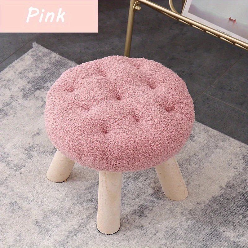 Flower Stool, Footstool, Shoe Changing Stool, Sofa, Coffee Table, Low Stool, Small Round Stool, Living Room, Bedroom - Smoothy Home