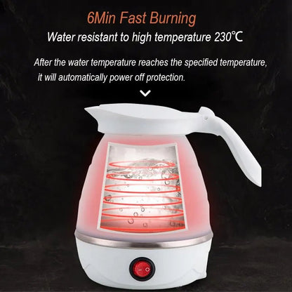 Foldable And Portable Teapot Water Heater 600ML Household Travel Electric Water Kettle 220V Kitchen Appliances Water Boiling Pot - Smoothy Home