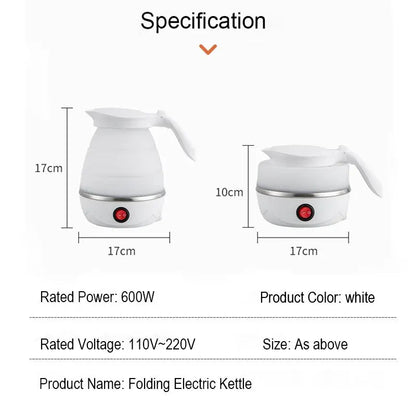 Foldable And Portable Teapot Water Heater 600ML Household Travel Electric Water Kettle 220V Kitchen Appliances Water Boiling Pot - Smoothy Home