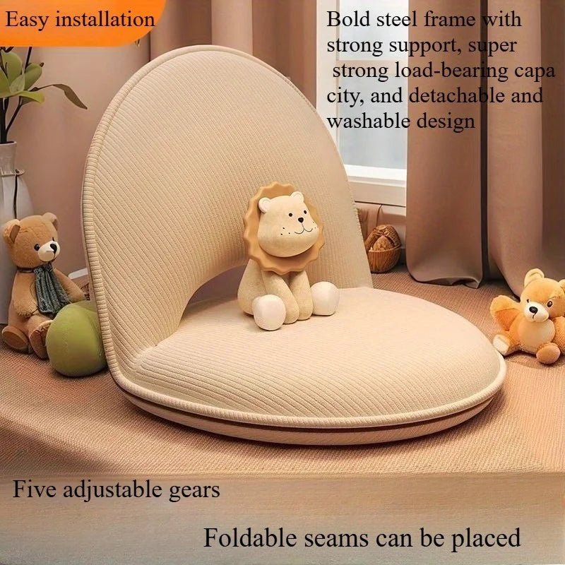 Foldable Backrest Tatami Lounger for Sitting & Sleeping, Small Space Bed for Bay Window Guest, Convertible Floor Cushion Chair - Smoothy Home