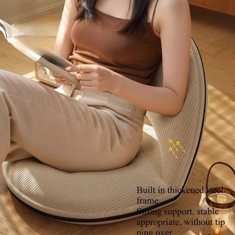 Foldable Backrest Tatami Lounger for Sitting & Sleeping, Small Space Bed for Bay Window Guest, Convertible Floor Cushion Chair - Smoothy Home