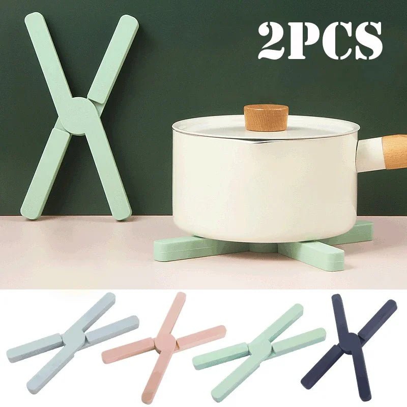 Foldable Silicone Heat Resistant Placemat Non-Slip Table Mat Multi-purpose Pot Holder Dish Plate Coaster Kitchen Dining - Smoothy Home