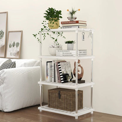 Four-Layer Multi-Functional Storage Rack Bathroom Living Room Organizing Rack Kitchen Bedroom Shelf Plastic Floor-Standing Stora - Smoothy Home
