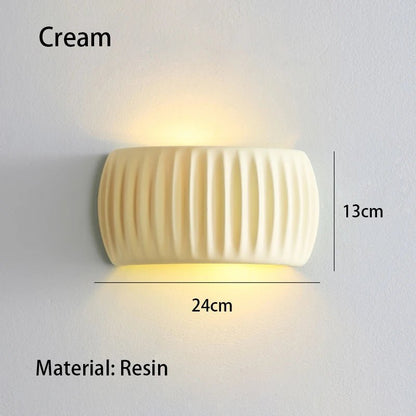 French European Wall Lamp Resin Bedroom Bedside Lamp Corridor Lamp Balcony Living Room Dining Room Simple Modern Wall Lamp - Smoothy Home