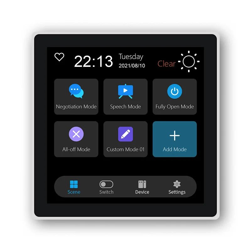 FUERS Tuya Smart Control Panel Switch Smart Home Automation System 3CH Switch Scene Panel Intelligent Home Touch Screen Zigbee - Smoothy Home