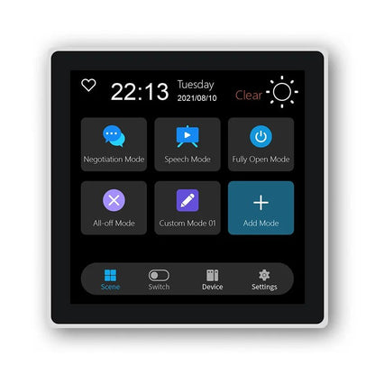 FUERS Tuya Smart Control Panel Switch Smart Home Automation System 3CH Switch Scene Panel Intelligent Home Touch Screen Zigbee - Smoothy Home