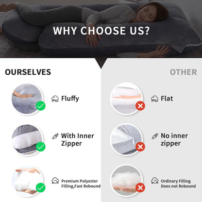 G-Shaped Full Body Pregnancy Pillow - Smoothy Home