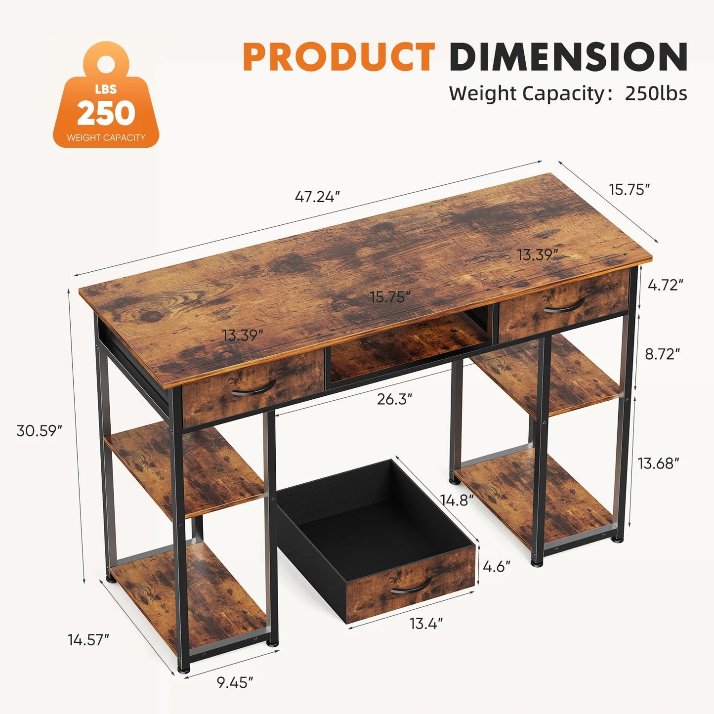 Gaming Computer Desk with Storage - Smoothy Home